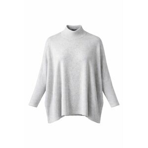 Red by BKE Light Gray Mock Neck Batwing Sleeve Cozy Sweater Top Women Size S